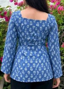 Blue Floral Kurti _All size