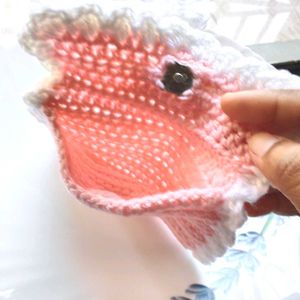 Peach 🍑 Crochet Coin Purse 🩷🍃