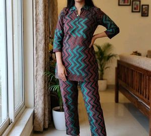 New Stylish Printed Kurta and Pant Set