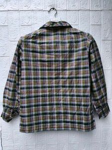 New with tag Korean Chic Plaid Oversized Shirt