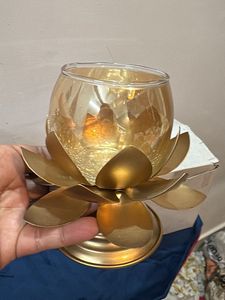 Lotus &amp; Small elephant Candle Holder