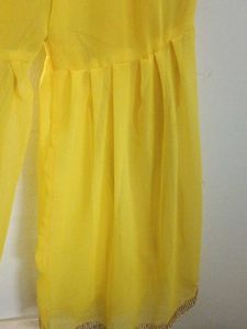 Beautiful Yellow Kurta Set with scrunchies