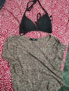 SHEIN Textured Bikini Set