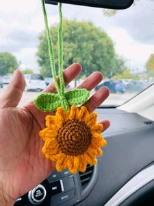 Crochet Sunflower Charm