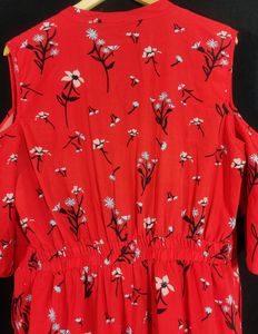 Red Printed Jumpsuit (Women)