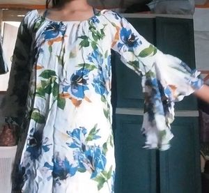 Chic Floral Print Off-the-Shoulder Dress
