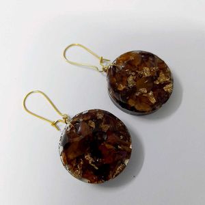 Real Rose Preserved Circle Earrings
