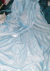 Sparkling Blue Saree
