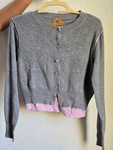 Classic contrast color Knit Cardigan