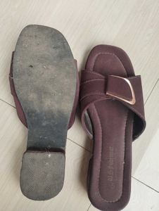 Chic Brown Slip-On Sandals