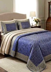 Elegant Banarasi Handloom bedsheet with pillow 🆕
