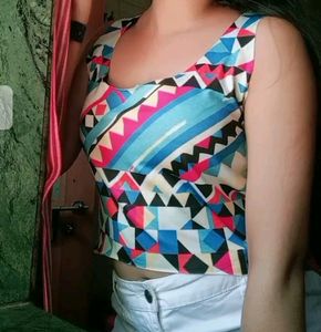 Geometric Crop Top
