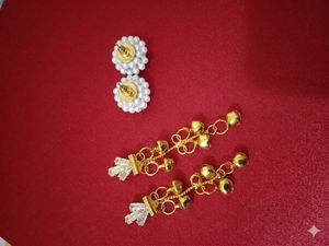golden earrings combo pack