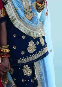 Exquisite Blue Rajputi poshak.