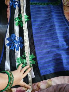 Blue Floral Sleeveless Top
