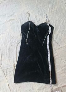 rhinestone Elegant Black Mini Dress