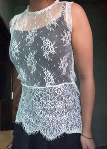 Elegant White Lace Top