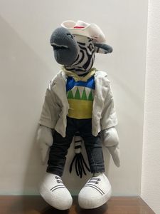 Plush Zebra Toy with Hat and Jacket