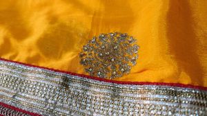 Vibrant Yellow Silk Saree