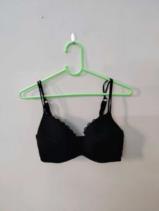 Classic Black Lace Trim Bra
