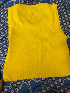 Vintage Yellow Knit Tank Top