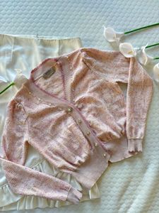 Chic Pink Knit Cardigan