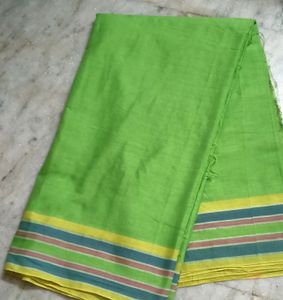 GREEEN COTTON SAREE FOR WOMEN