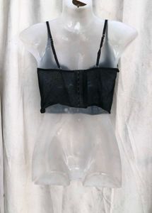 I. Black Lace Corset Top