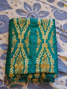 Emerald Green Silk Blouse piece 1.2mt