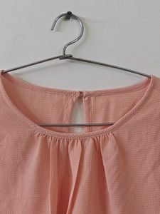 Chic Peach Long Sleeve Top