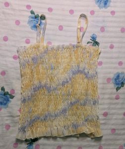 New Tube Top Yellow Crop