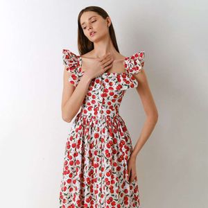 cherry 🍒 print long dress