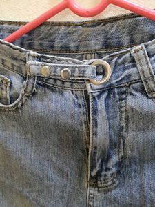 Vintage Y2K Wide leg jeans Unique Belt Detailing