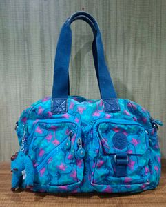 Kipling Blue monkey Print Shoulder Bag