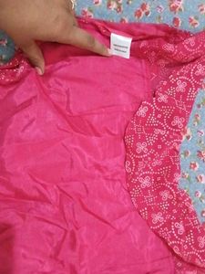 Ridhi Mehra Ruby Pink Georgette Foil Set