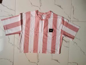 Striped Cropped T-Shirt