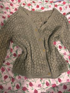 y2k/downtown Cozy Green Knit Cardigan