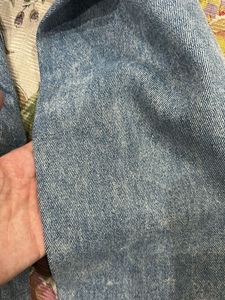 Distressed Patchwork Blue Jeans