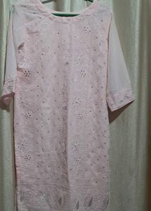 Elegant Pink Embroidered sharara set