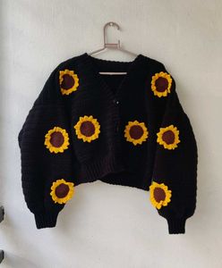 Sunflower Crochet Cardigan