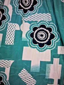 Cute Teal Floral Print Dress