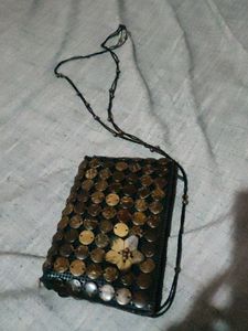 Handcrafted Coconut Shell Beaded Sling bag for Wom