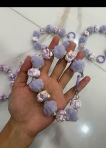 1+ 1 free Purple Beaded phone charm