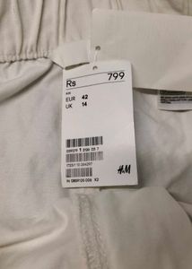 H&amp;M White Paperbag Waist Shorts