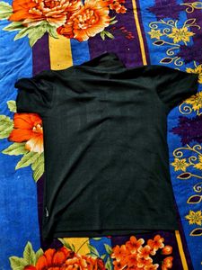 Men's Dark Green Zipper Polo T-Shirt