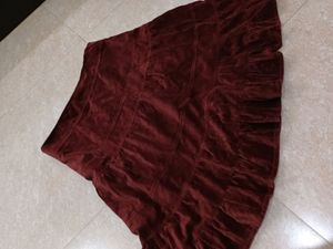 branded velvet skirt