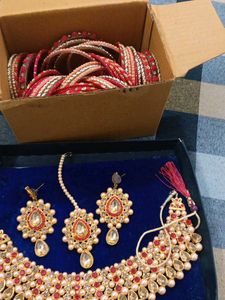 Indian Bridal Necklace Set with Earrings