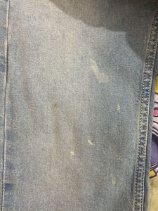 Faded blue jeans