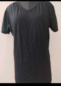 Casual Black plus size T-Shirt