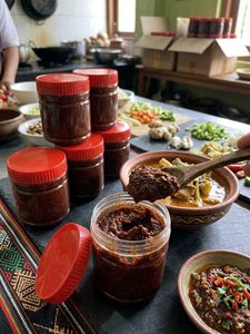 Homemade Chili Paste Jars